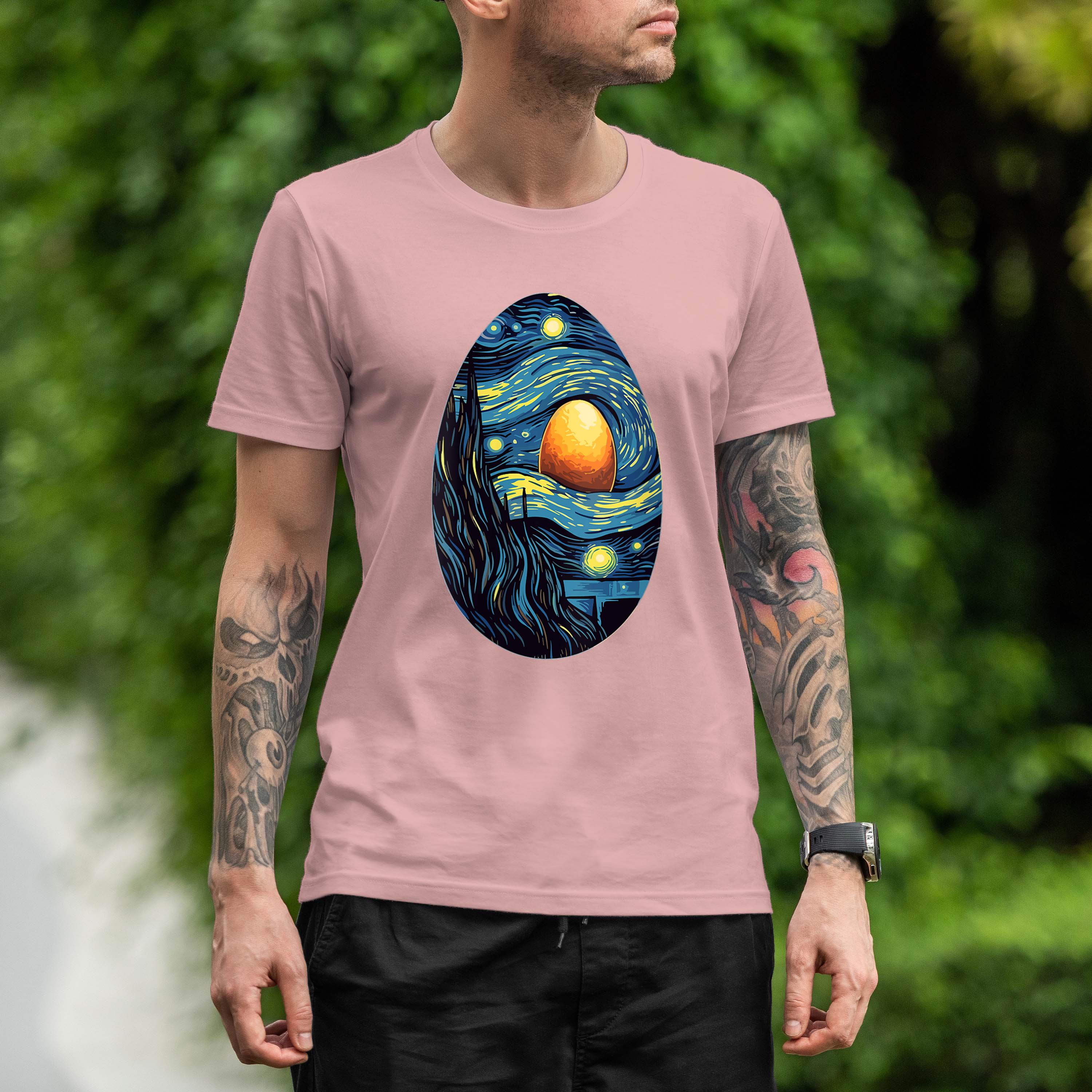 Easter Egg Starry Night Van Gogh Art Lovers Men Women Shirt 